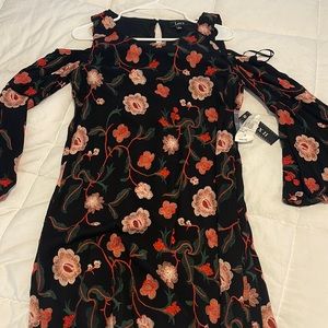Lux II size 4 mini long sleeve floral dress